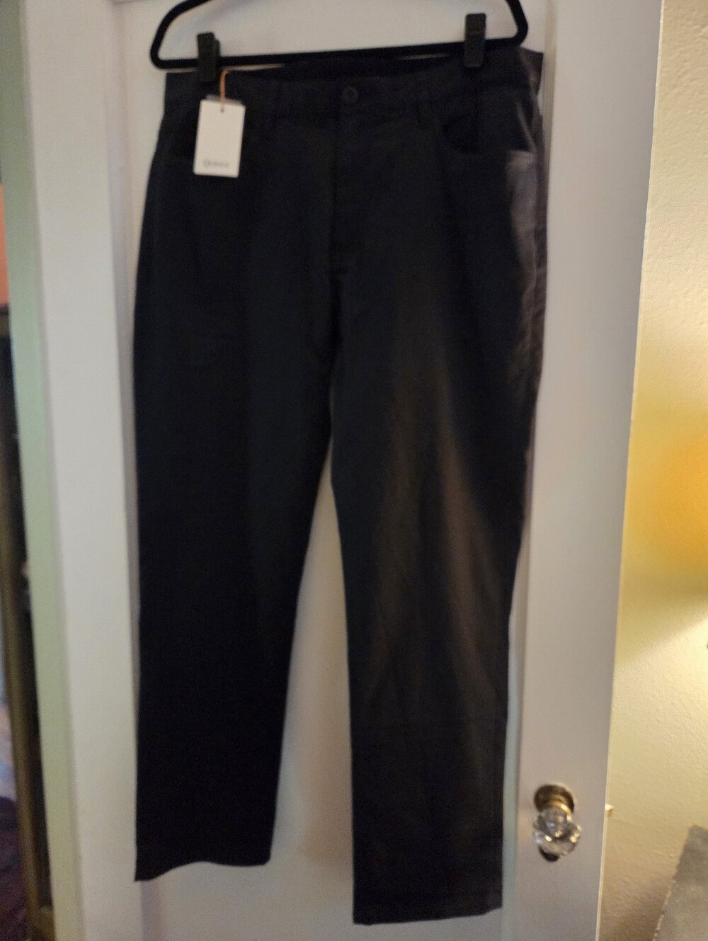 NWT Quince Men's Organic Cotton Coolmax Chino True Black 34x30